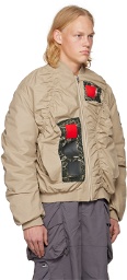 A-COLD-WALL* Taupe Cubist Bomber Jacket