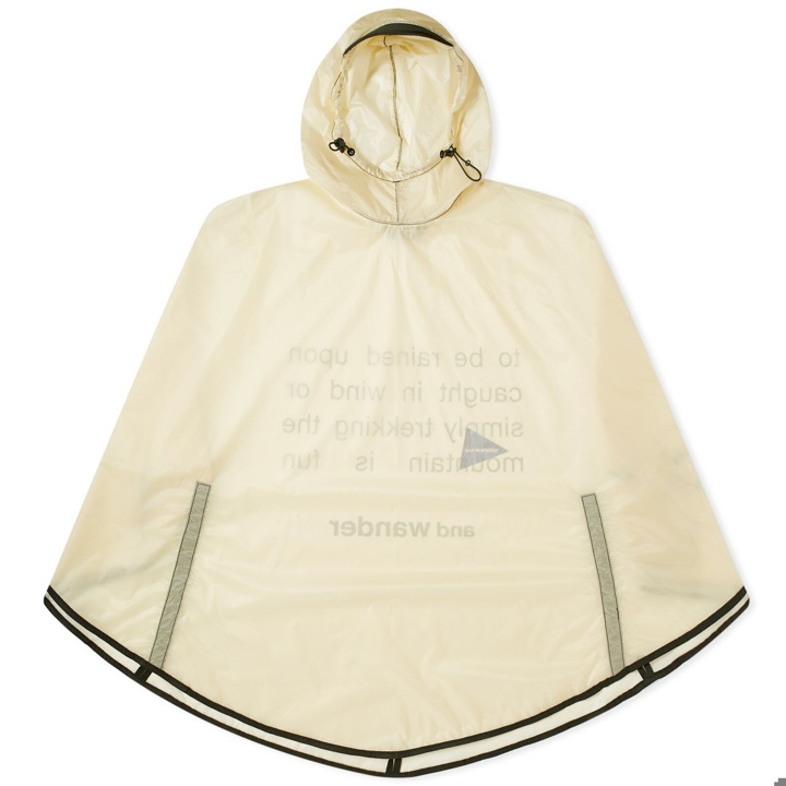Photo: And Wander Men's Sil Poncho in Off White