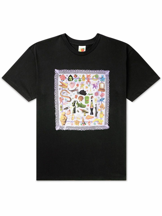 Photo: SKY HIGH FARM - Printed Cotton-Jersey T-Shirt - Black