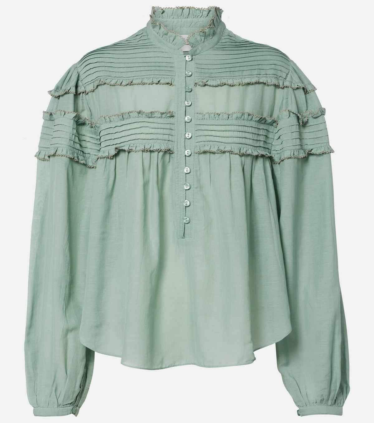 Marant Etoile Doana cotton-blend ruffled blouse