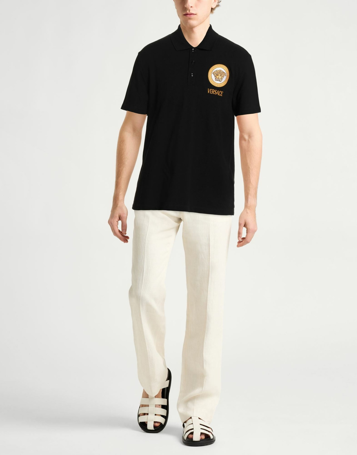 Versace Mens Polo shirt in Black