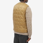 Taion Men's Crew Neck Zip Down Vest in Beige