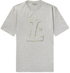 Lanvin - Printed Cotton-Jersey T-Shirt - Gray