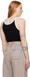 Palm Angels Black Cropped Tank Top