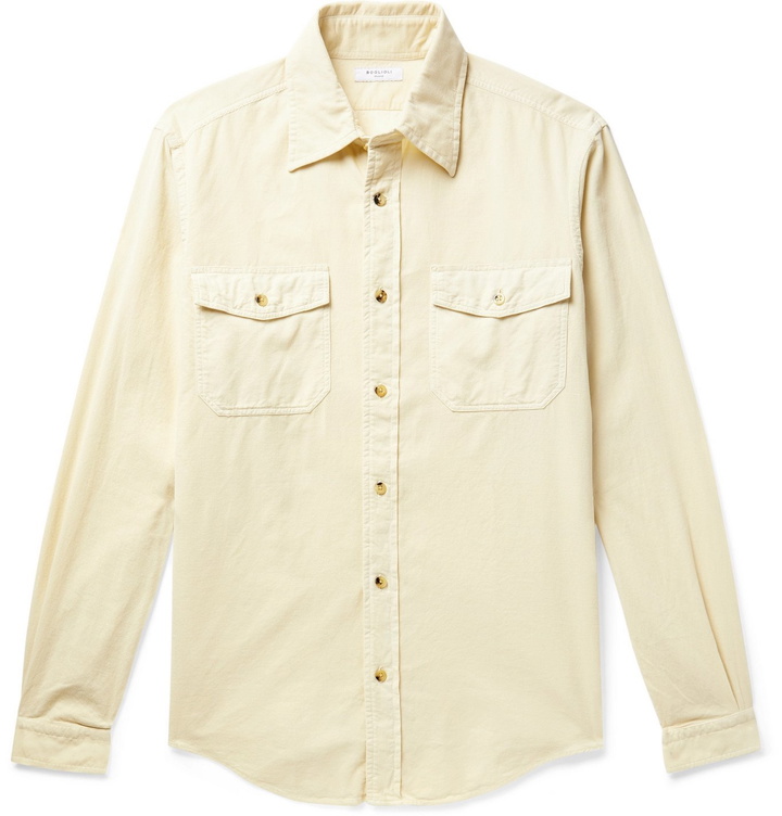 Photo: Boglioli - Cotton-Corduroy Western Shirt - Neutrals