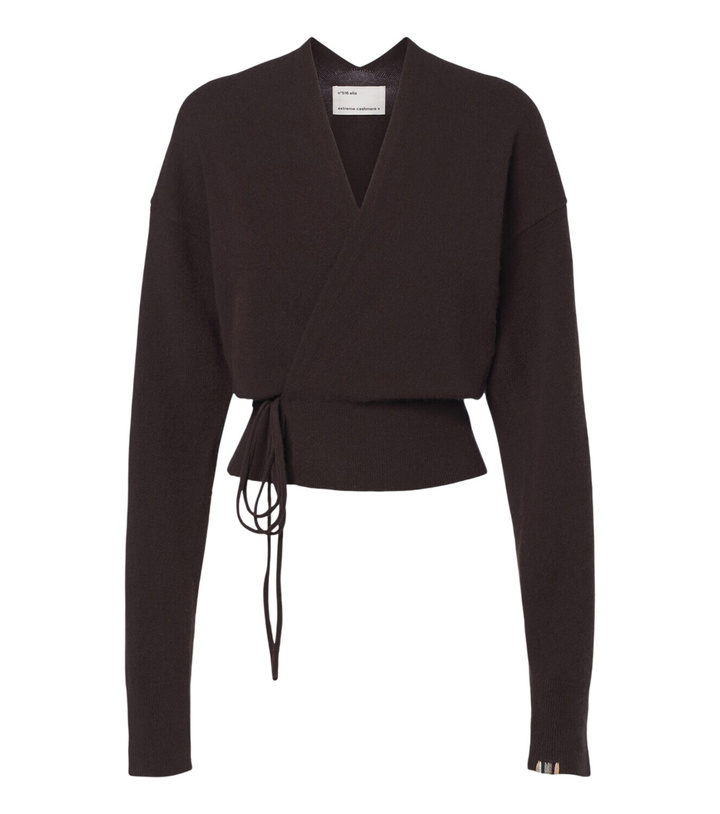 Photo: Extreme Cashmere N°516 Ella cashmere-blend wrap cardigan