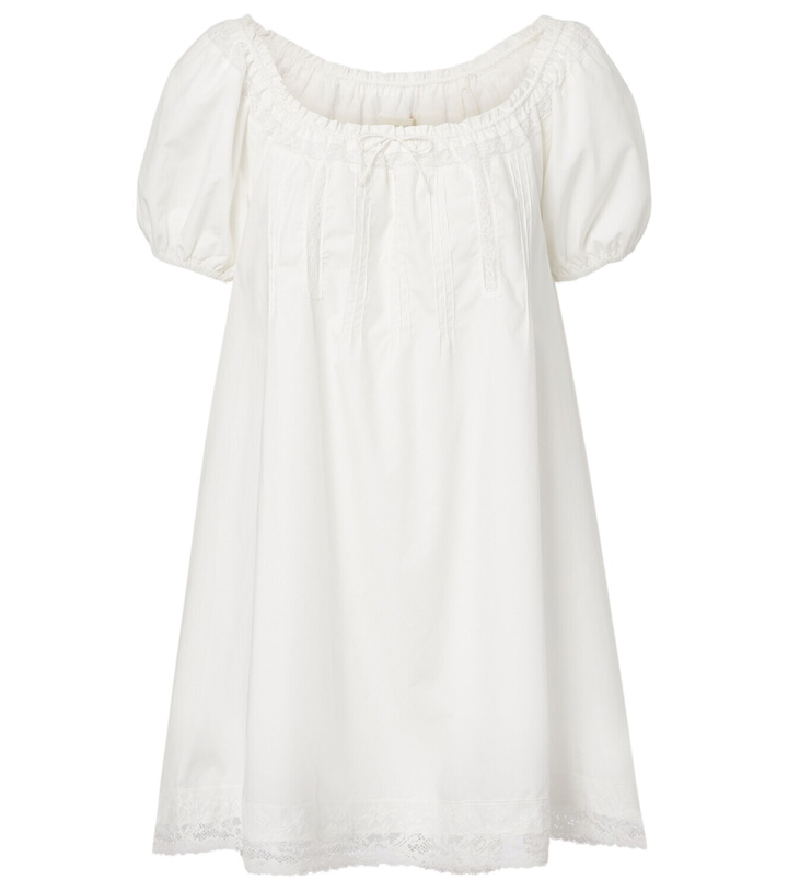 Photo: Faithfull Galle lace-trimmed cotton minidress