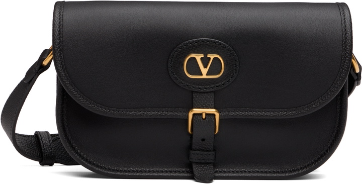 Photo: Valentino Garavani Black Antibes Calfskin Small Bag