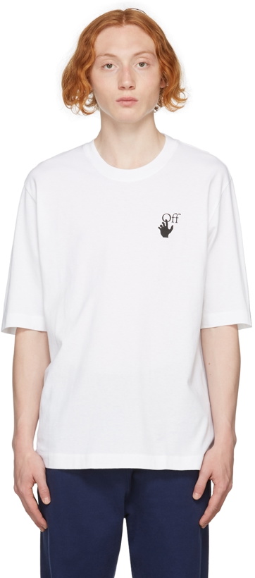 Photo: Off-White White Bubble Arrow Skate T-Shirt