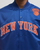 Mitchell & Ness NBA TEAM ORIGINS SATIN JACKET VINTAGE LOGO NEW YORK KNICKS - blue/orange - Mens - Bomber Jackets/Team Jackets - 