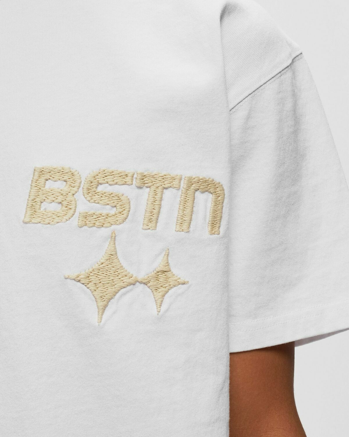 Bstn Brand Signature Stitching Logo Heavyweight Tee White - Mens - Shortsleeves