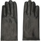 Dries Van Noten Black Leather Gloves