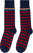 Paul Smith Two-Pack Navy & Red Marius Socks