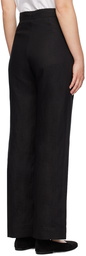 Bode Black Linen Sailor Trousers