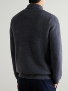 Mr P. - Textured-Cashmere Polo Shirt - Black