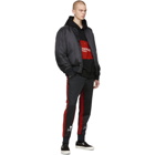mastermind WORLD Black and Red Rugger Hoodie