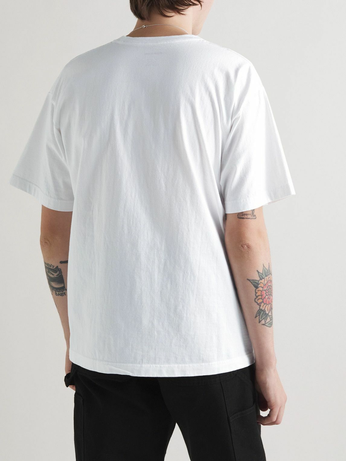 Neighborhood LogoFlocked CottonJersey TShirt White Neighborhood