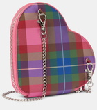 Vivienne Westwood Heart tartan leather crossbody bag