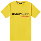 Moncler Grenoble Men's Hashtag Logo T-Shirt in Yellow