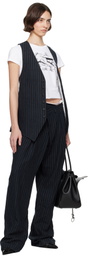 R13 Navy Elongated Vest