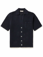 Piacenza Cashmere - Open-Knit Cotton Shirt - Blue