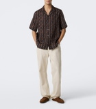 Frescobol Carioca Roberto printed linen bowling shirt