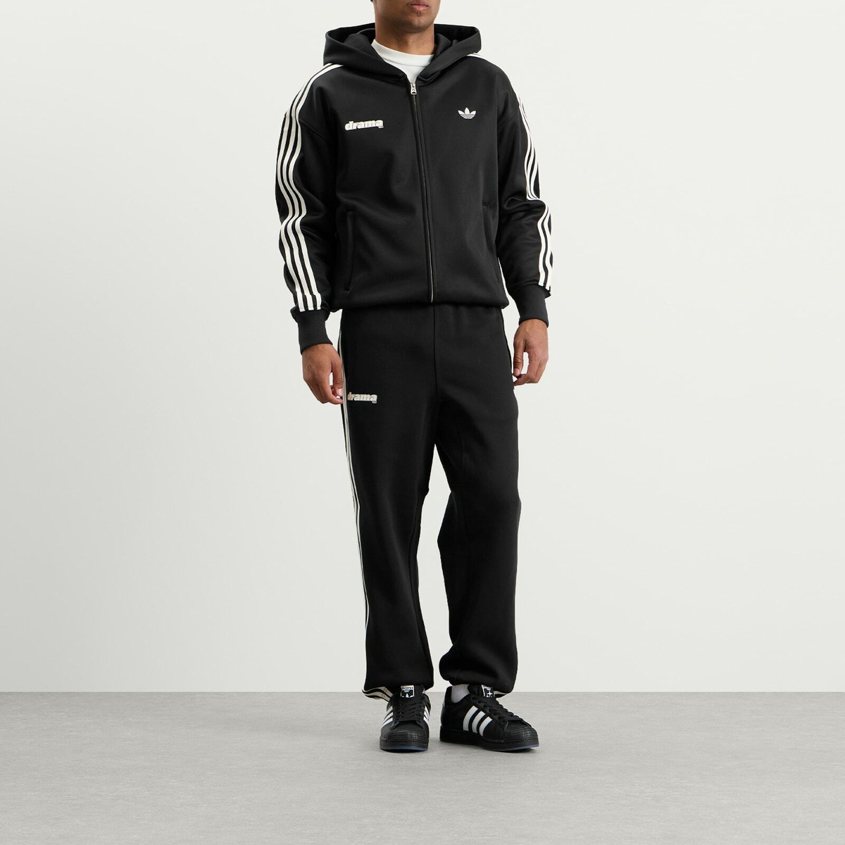 Adidas x Drama Call Hooded Track Top in Black