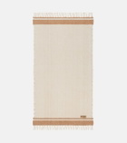 The House of Lyria Fringed silk and cashmere-blend blanket