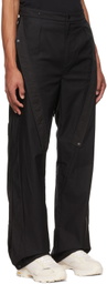 Aenrmòus Black Nylon Trousers