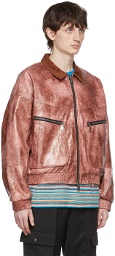 Andersson Bell Burgundy Faux-Leather Jacket