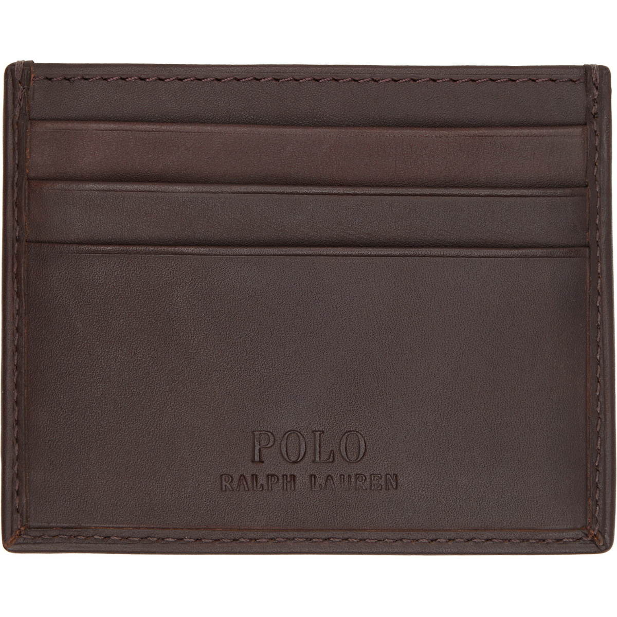 Polo Ralph Lauren Brown Polo Bear Leather Card Holder