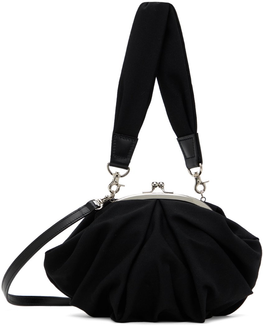 Y's Black Tuck Clasp Pochette Bag