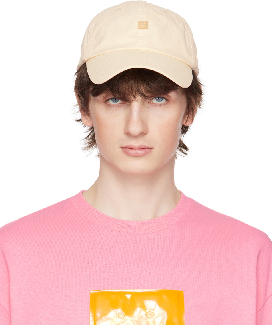 Acne Studios Beige Patch Cap Acne Studios