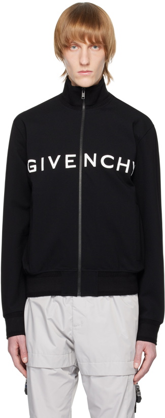 Photo: Givenchy Black Embroidered Track Jacket