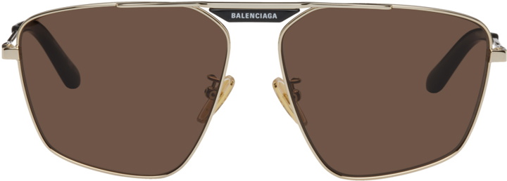 Photo: Balenciaga Gold Aviator Sunglasses
