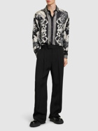 VERSACE Informal Printed Silk Twill Shirt