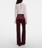 Galvan Sister Moon satin wide-leg pants