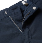 NN07 - Seoul Slim-Fit Stretch-Cotton Seersucker Trousers - Men - Navy