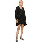 Valentino Black Wool Frill Dress