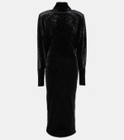 Alexandre Vauthier Velvet turtleneck maxi dress