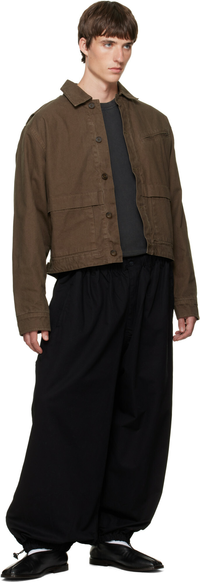 Entire Studios Black Profile Cotton Trousers