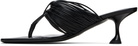 Proenza Schouler Black Cable T-Strap Heeled Sandals