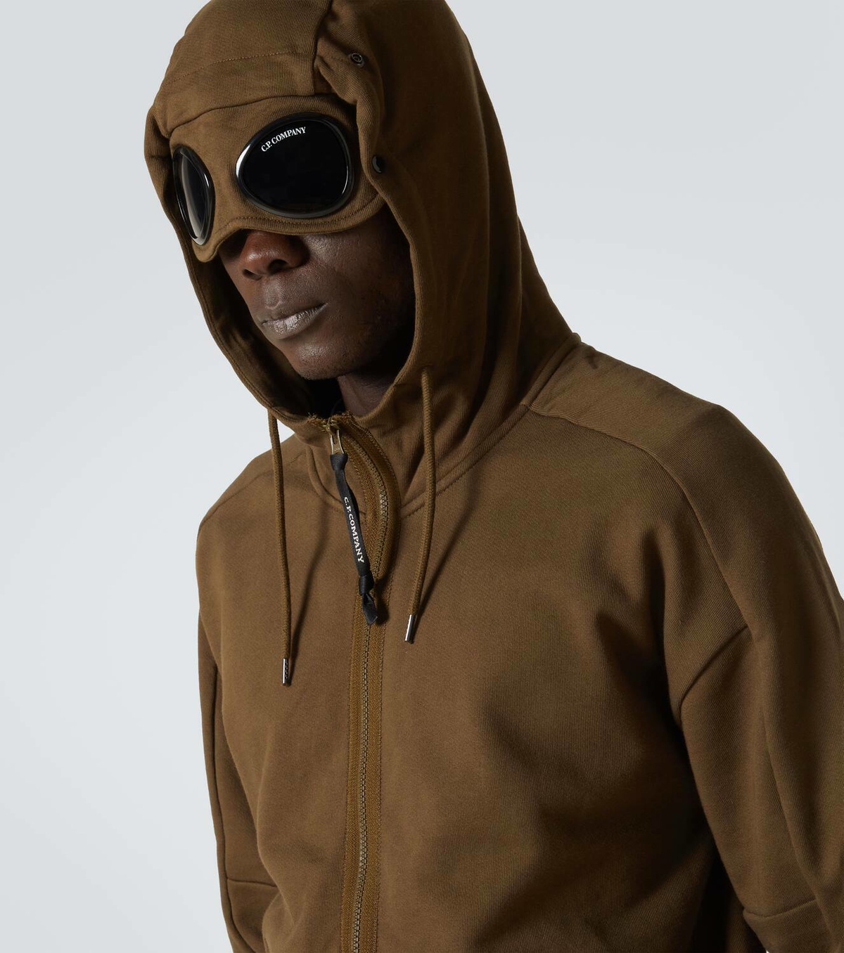 【送料&関税込】C.P. Company Fleece Hoodie C.P. Company Light Fleece Zipped Hoodie Black Men's - US