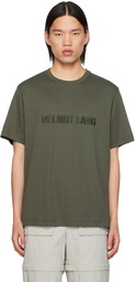 Helmut Lang Gray Embroidered T-Shirt