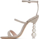 Sophia Webster Gold Rosalind Pearl Heeled Sandals