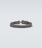 Tom Ford Braided leather-trimmed bracelet