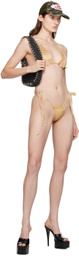 Raga Malak Tan Bebe Faux-Suede Bikini