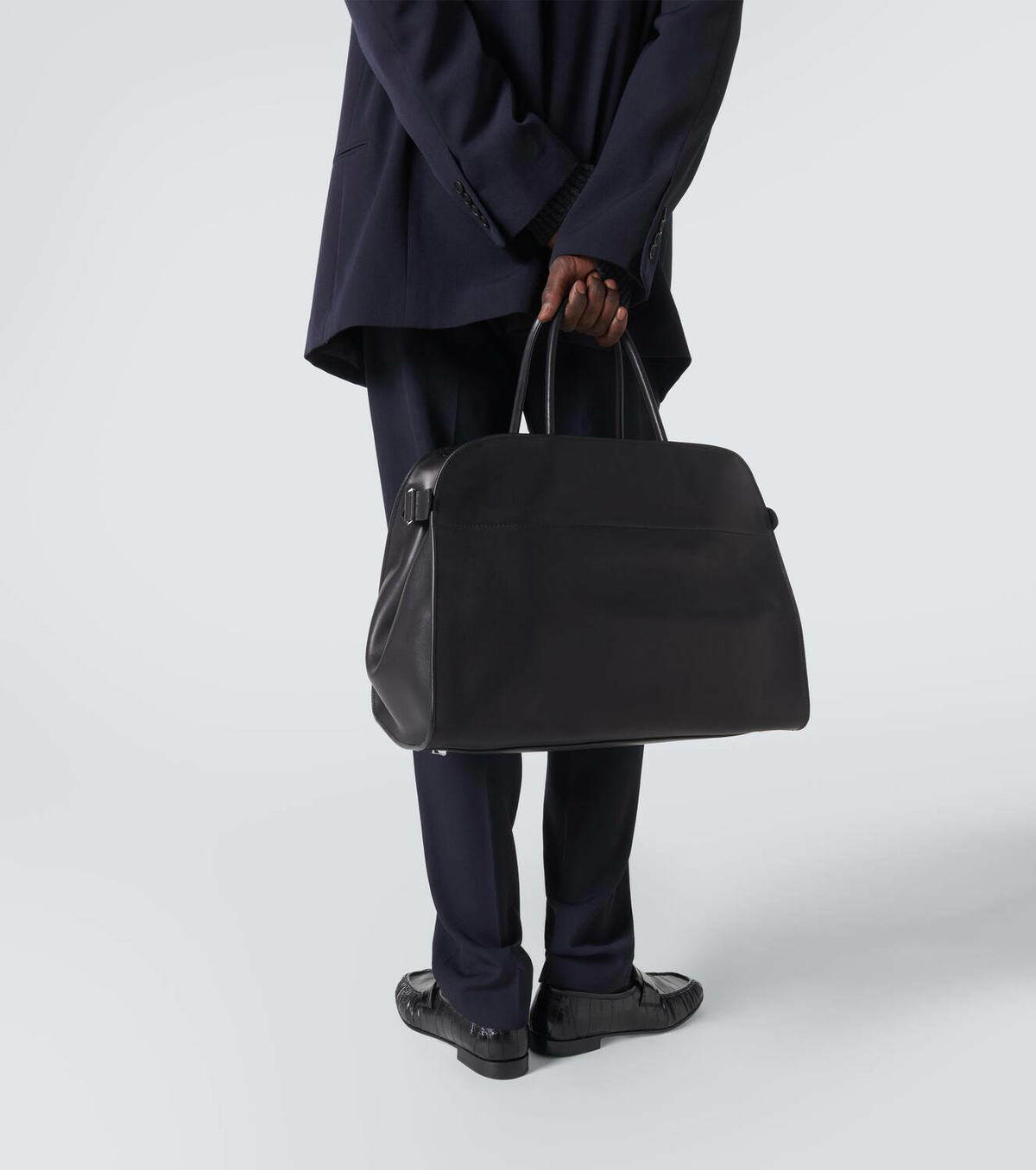 大人気★THE ROW★Margaux leather tote bag レザー バッグ Soft Margaux 15 Bag Black in Leather – The Row