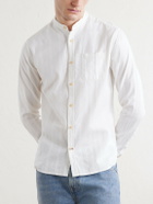 Oliver Spencer - Grandad-Collar Striped Cotton Shirt - White