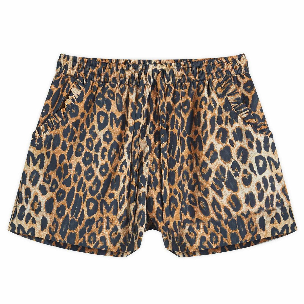 Damson Madder Women's Pull On Shorts in Leopard